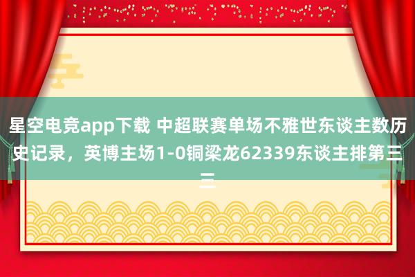 星空电竞app下载 中超联赛单场不雅世东谈主数历史记录，<a href=