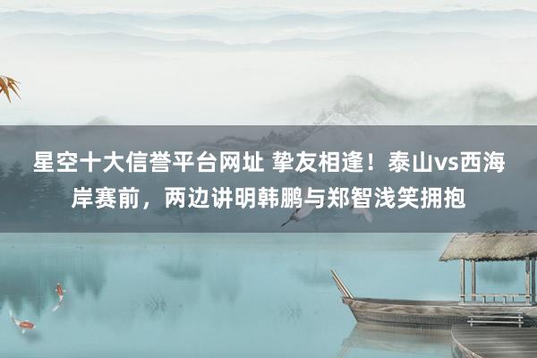 星空十大信誉平台网址 挚友相逢！泰山vs西海岸赛前，两边讲明韩鹏与郑智浅笑拥抱