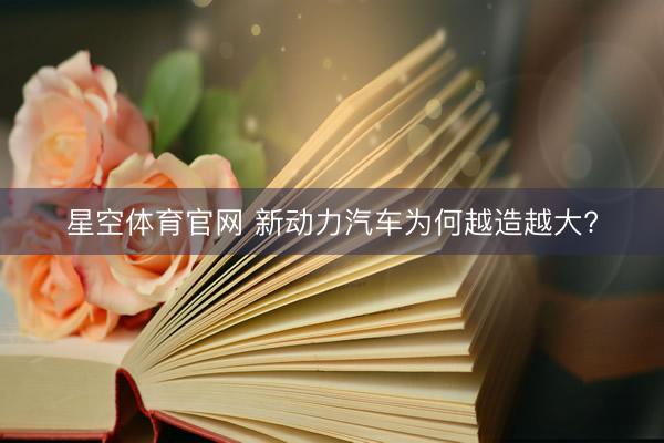 星空体育官网 新动力汽车为何越造越大?